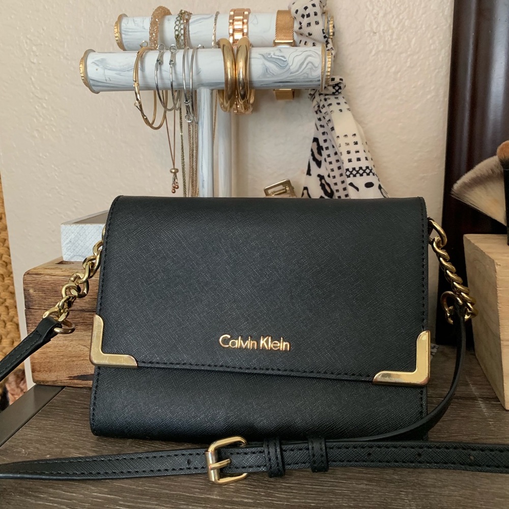 Calvin Klein leather small crossbody